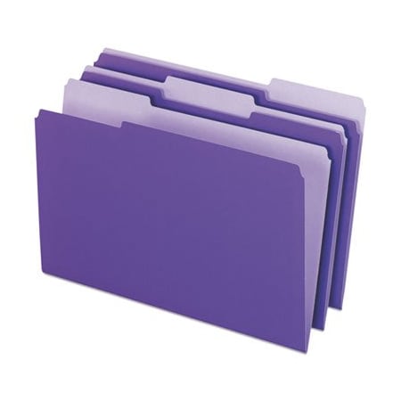 Tops Business Forms Pendaflex, INTERIOR FILE FOLDERS, 1/3-CUT TABS, LEGAL SIZE, VIOLET, 100PK 435013VIO